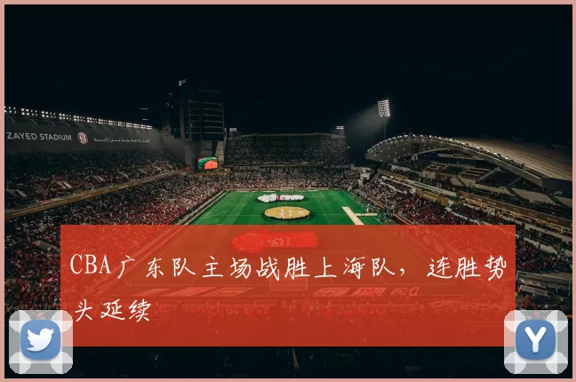 CBA广东队主场战胜上海队,连胜势头延续